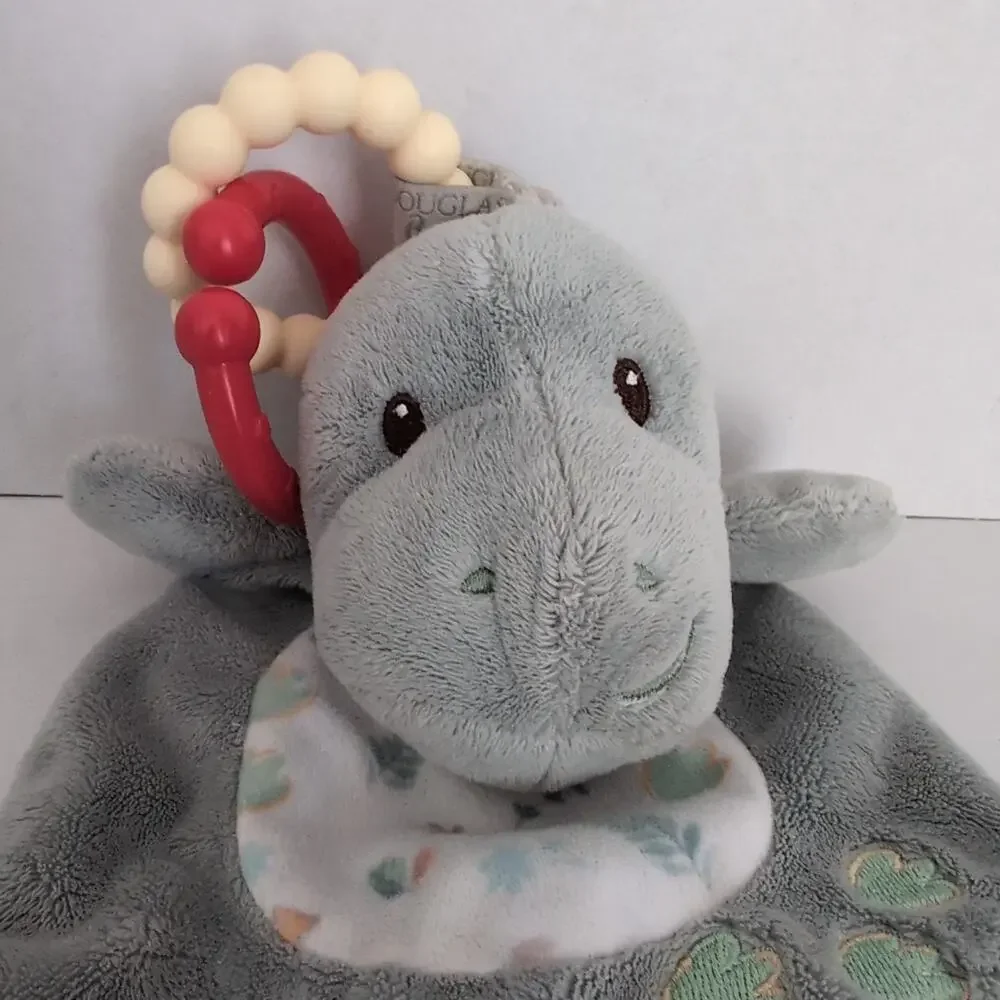 Douglas‎ Baby Cuddle Toys Danny Dino Teether Plush Lovey Ring Stuffed Animal